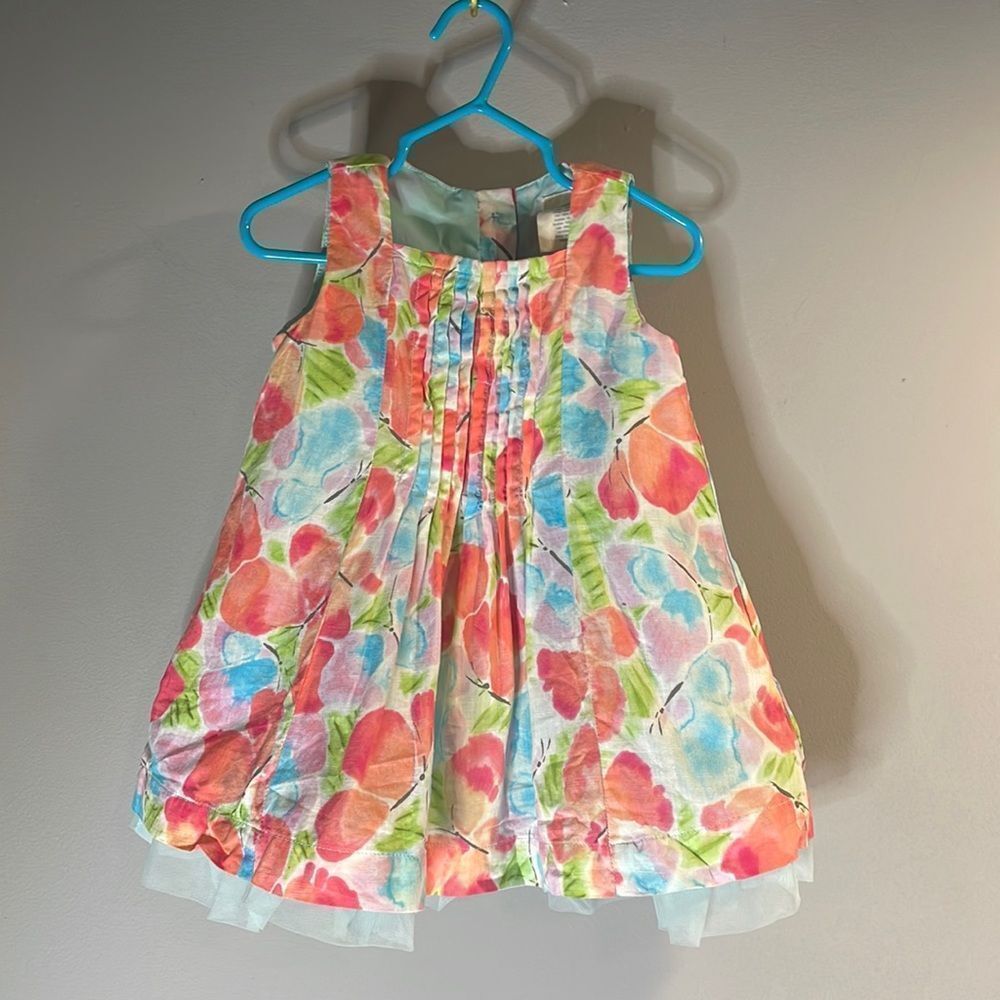 Water color print dress